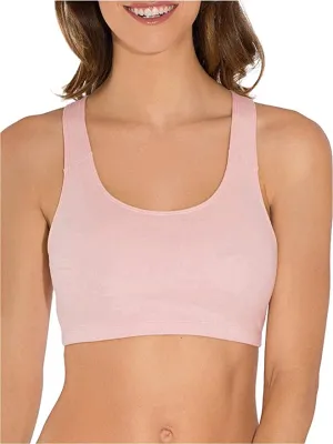 New Fruit of the Loom Women’s Built Up Tank Style Sports Bra, Blushing Rose, Sz 42!