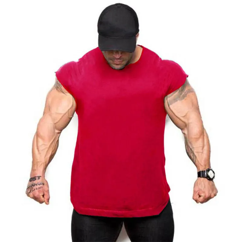 NEW Mens Gym Singlets Sweatshirts sleeveless Vest letters print Bodybuilding Fitness male tank top Shirts Casual Muscle shirt