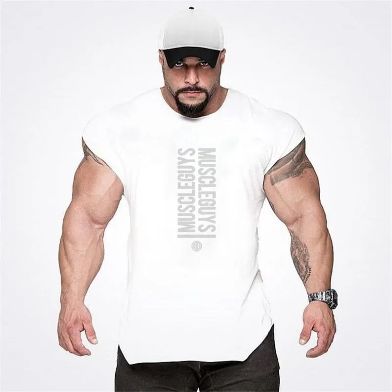 NEW Mens Gym Singlets Sweatshirts sleeveless Vest letters print Bodybuilding Fitness male tank top Shirts Casual Muscle shirt