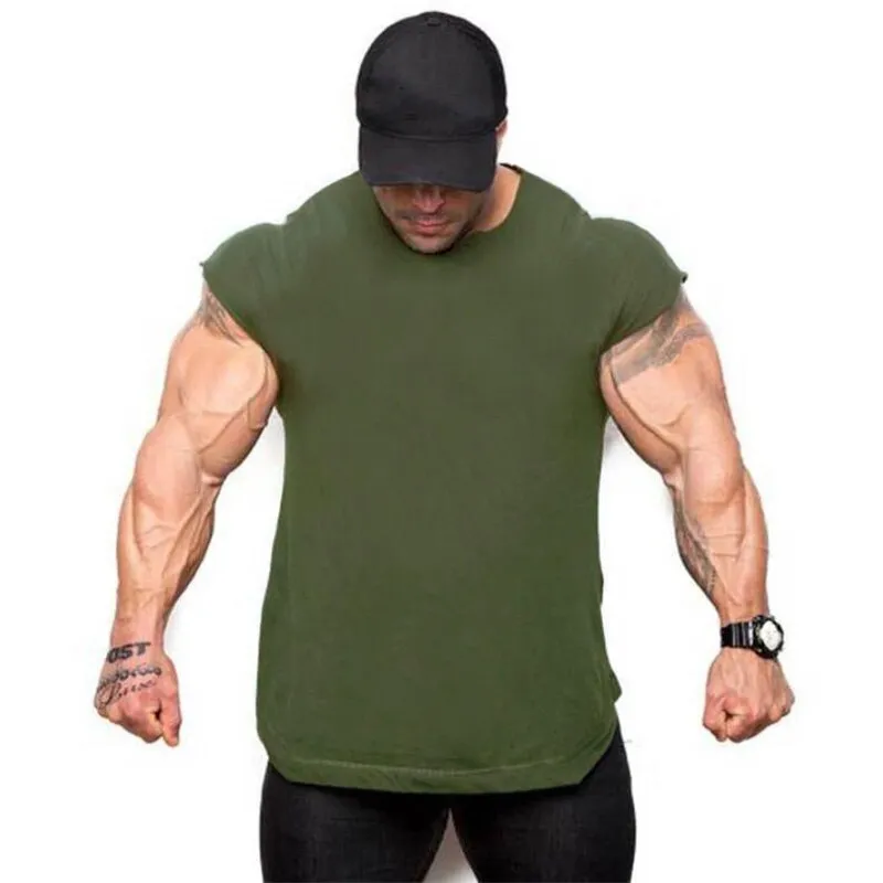 NEW Mens Gym Singlets Sweatshirts sleeveless Vest letters print Bodybuilding Fitness male tank top Shirts Casual Muscle shirt