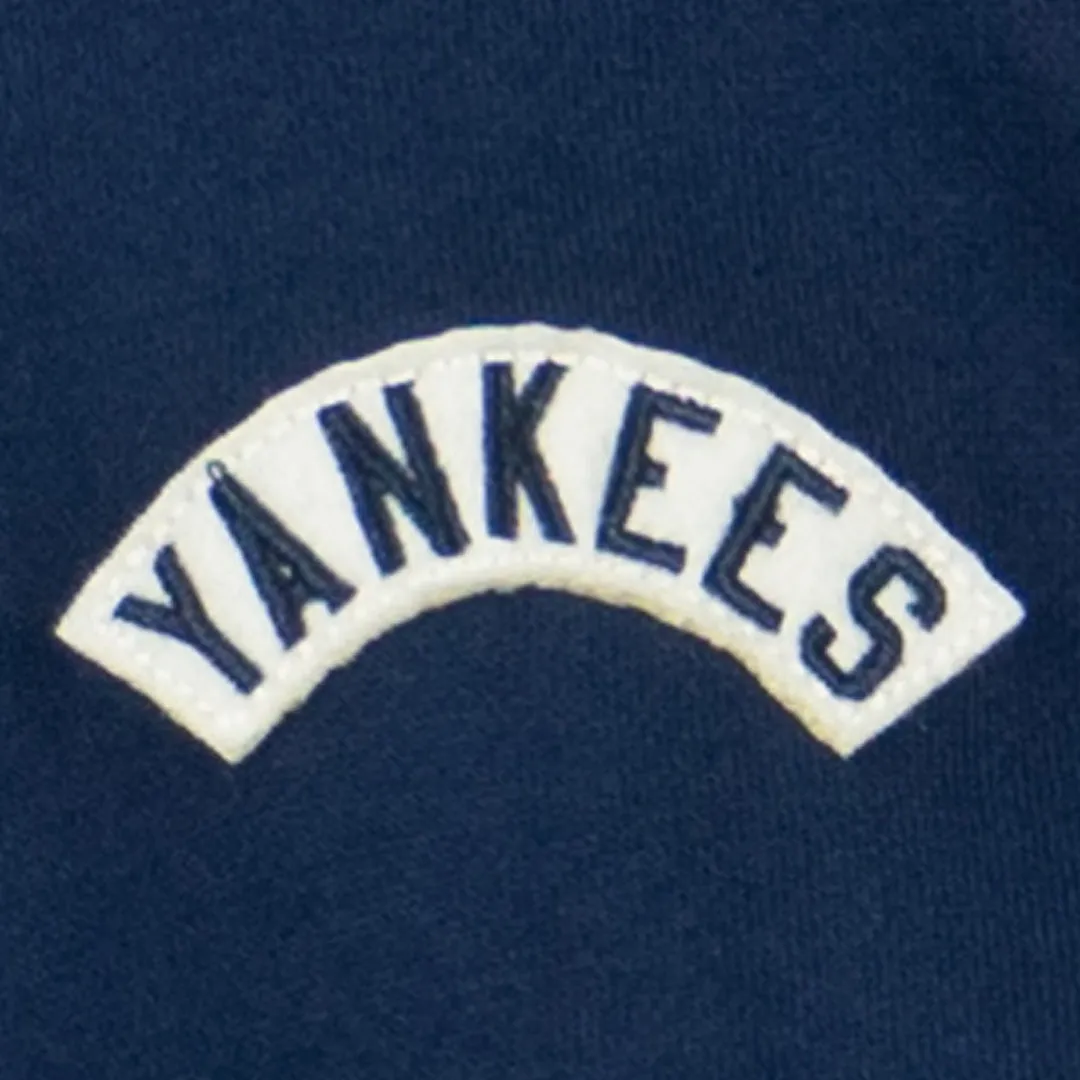 New York Black Yankees French Terry Script Hooded Sweatshirt - Navy