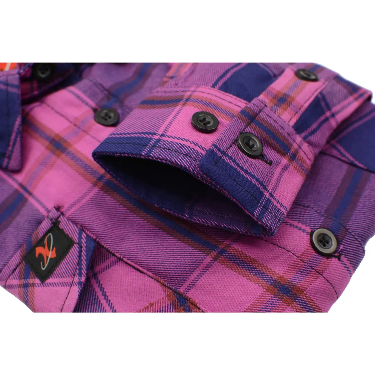 NexGen MNG21610 Women's Pink, Blue and Maroon Long Sleeve Cotton Flannel Shirt
