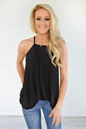 No Strings Attached Tank Top ~ Black