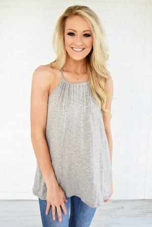 No Strings Attached Tank Top ~ Grey