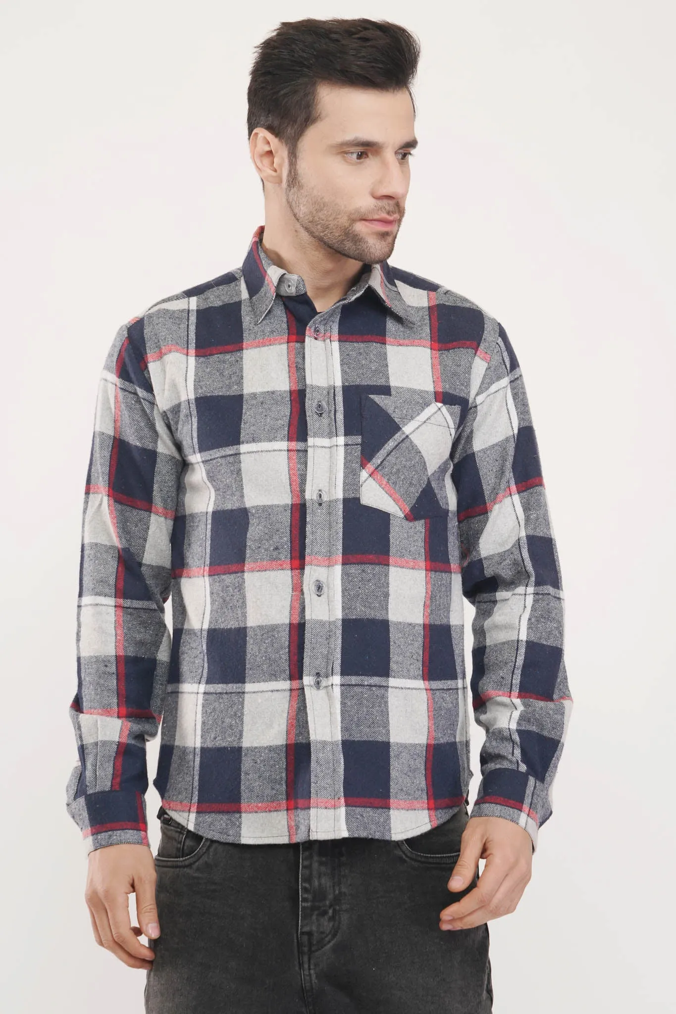 Noble Fit | Blue & Red Oxford Checkered Shirt