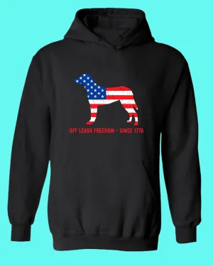 Off Leash freedom since 1776 hoodie