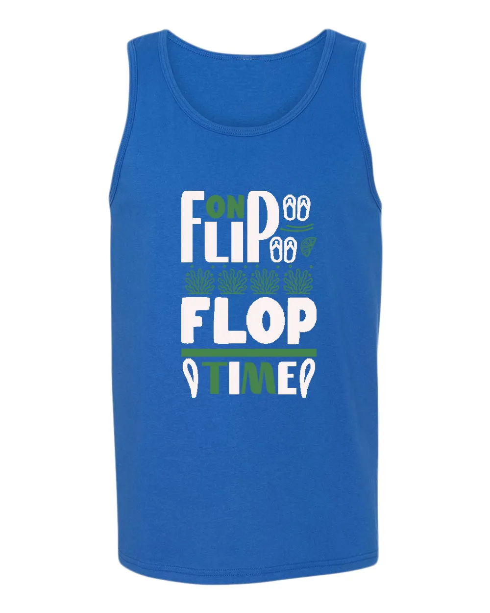On flip flop time tank top, summer tank top, beach party tank top
