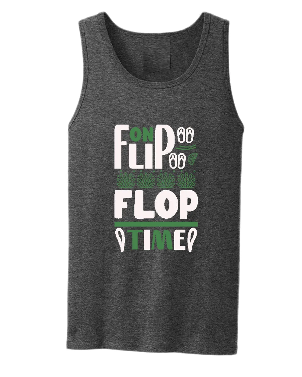 On flip flop time tank top, summer tank top, beach party tank top