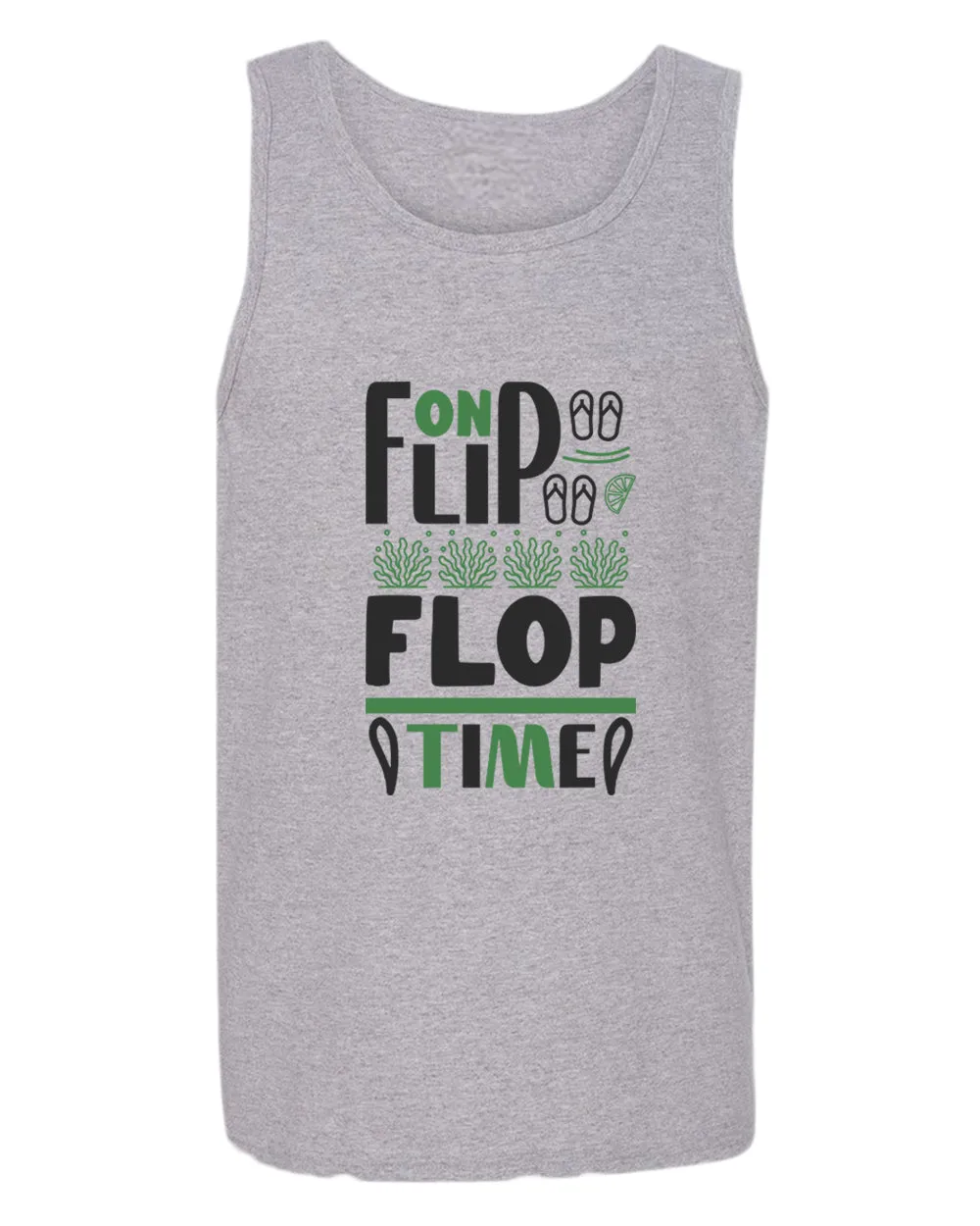 On flip flop time tank top, summer tank top, beach party tank top