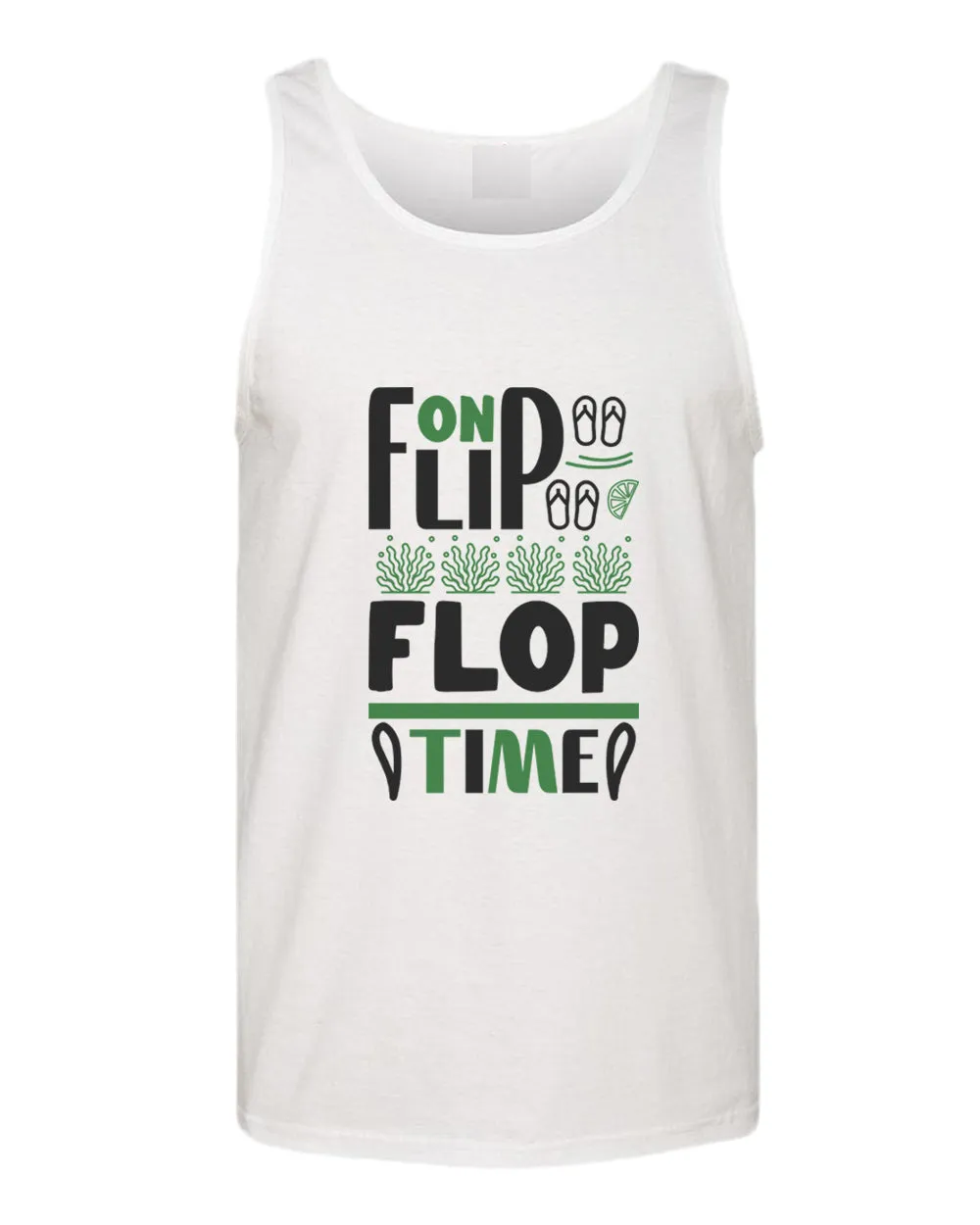 On flip flop time tank top, summer tank top, beach party tank top