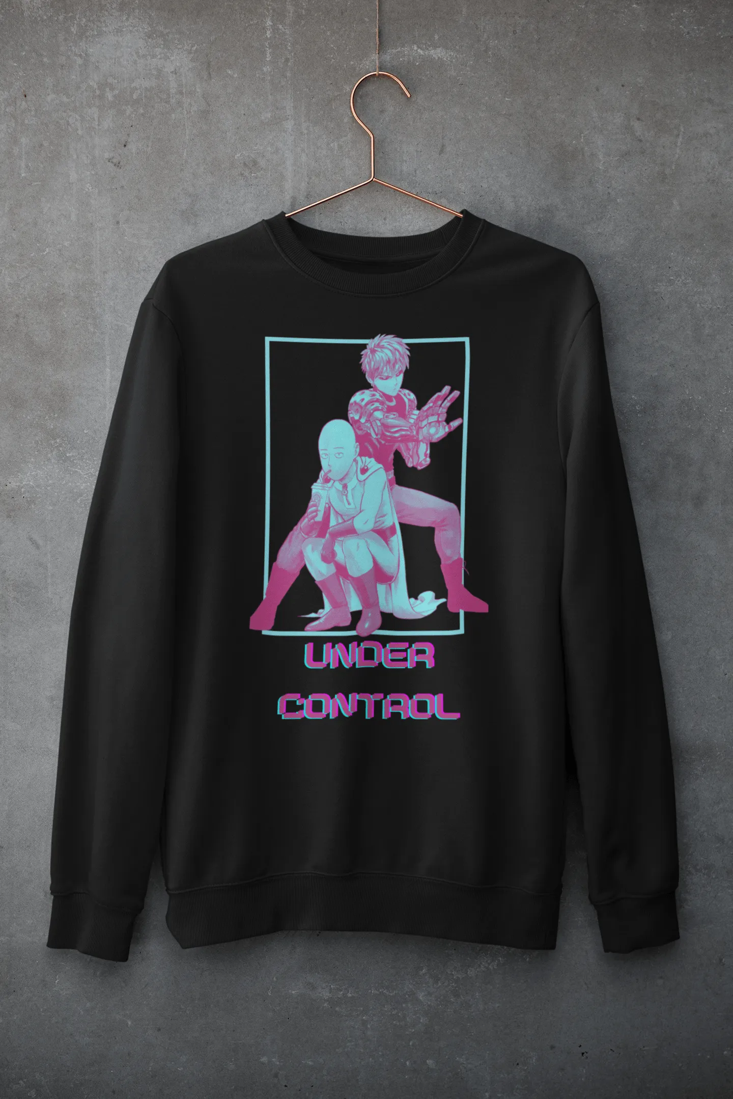 One Punch Man (Under Control) - Heavy Blend Crewneck Sweatshirt