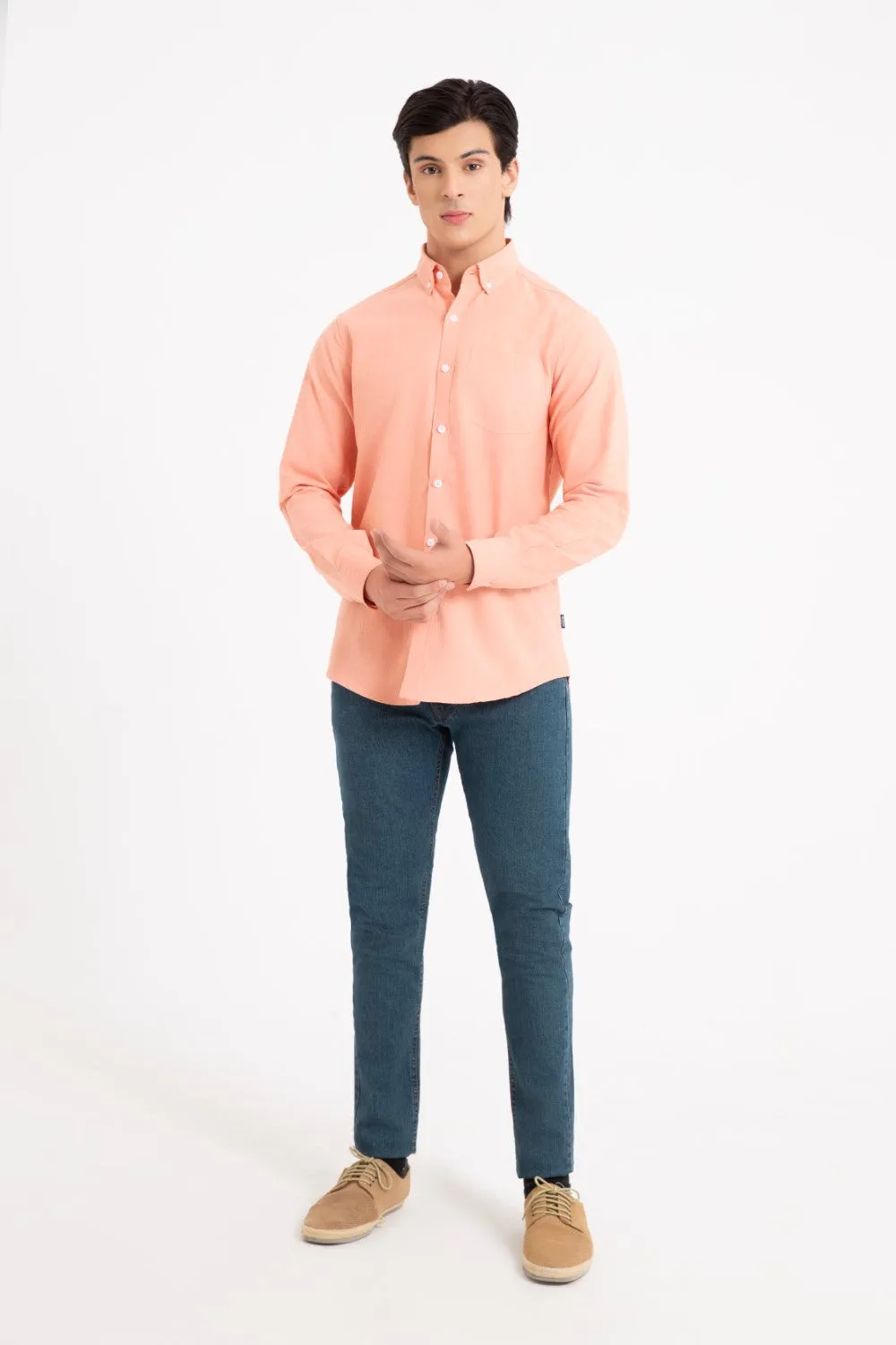 Orange Casual Shirt
