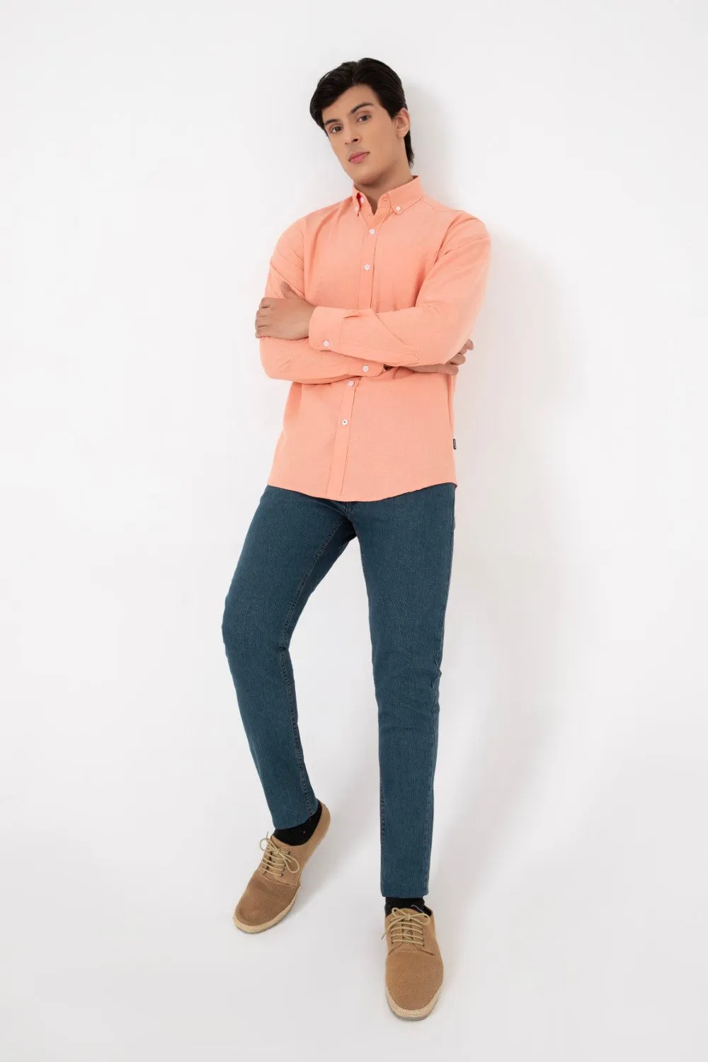 Orange Casual Shirt
