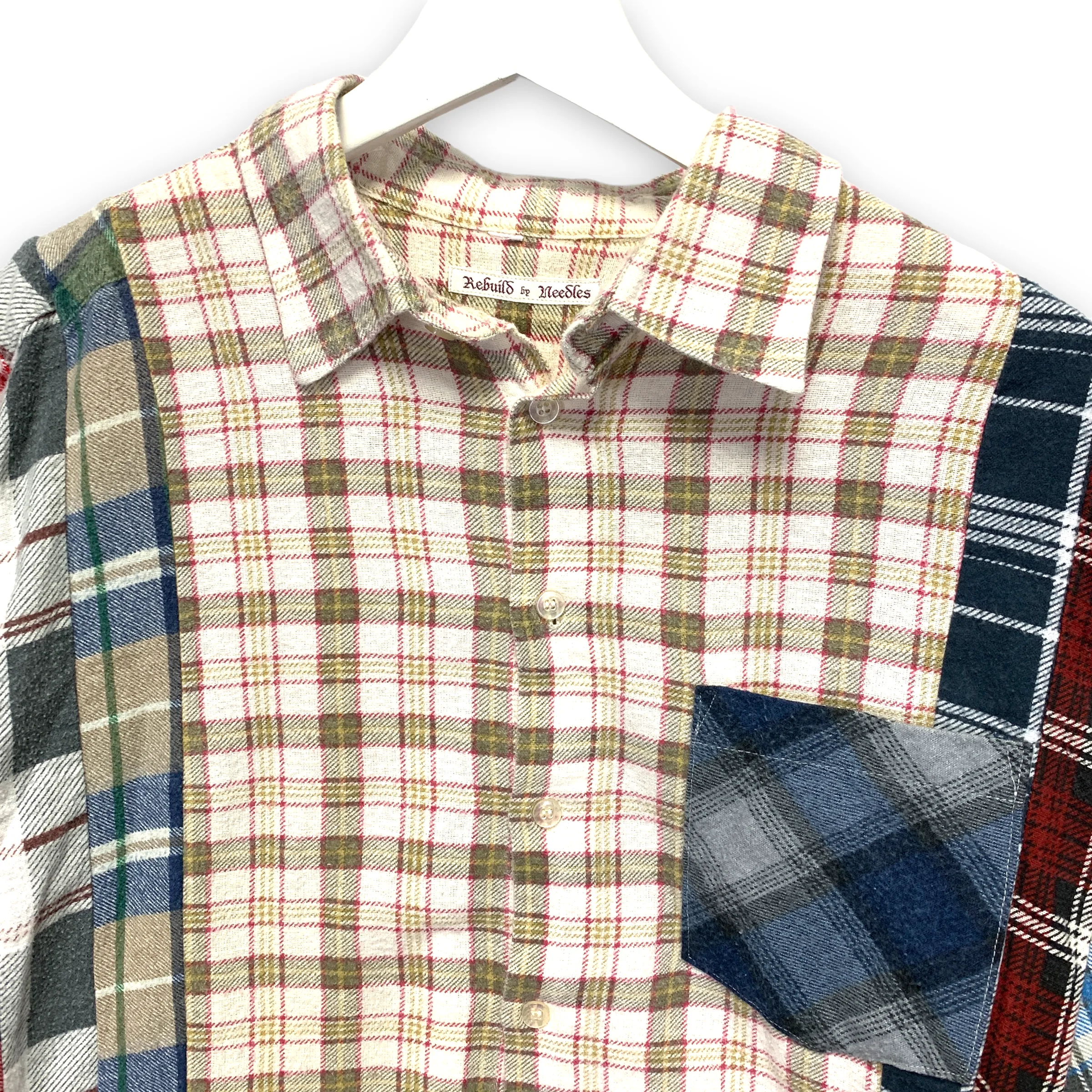 [OS] Needles Rebuild 7 Cut Oversized Flannel Shirt