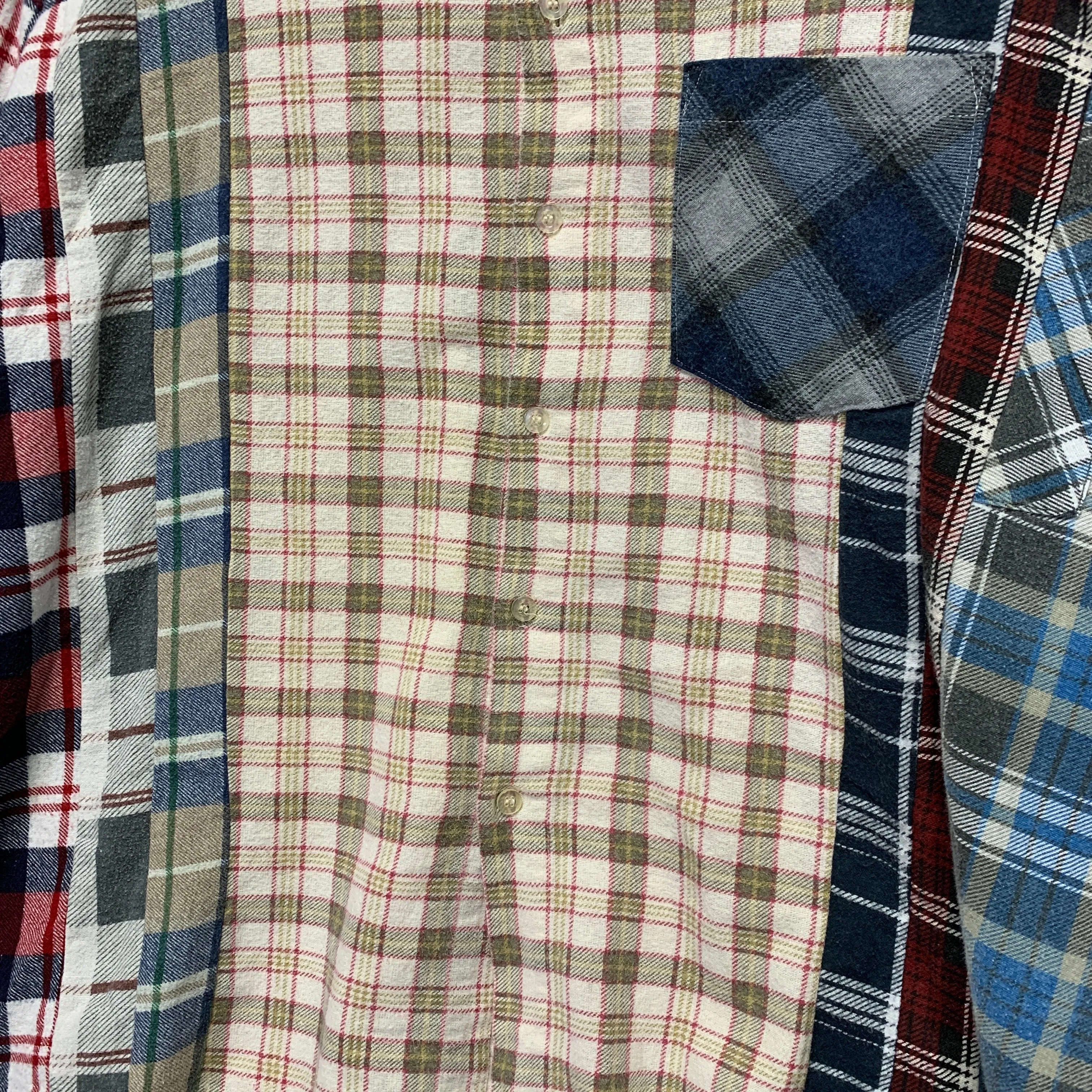 [OS] Needles Rebuild 7 Cut Oversized Flannel Shirt