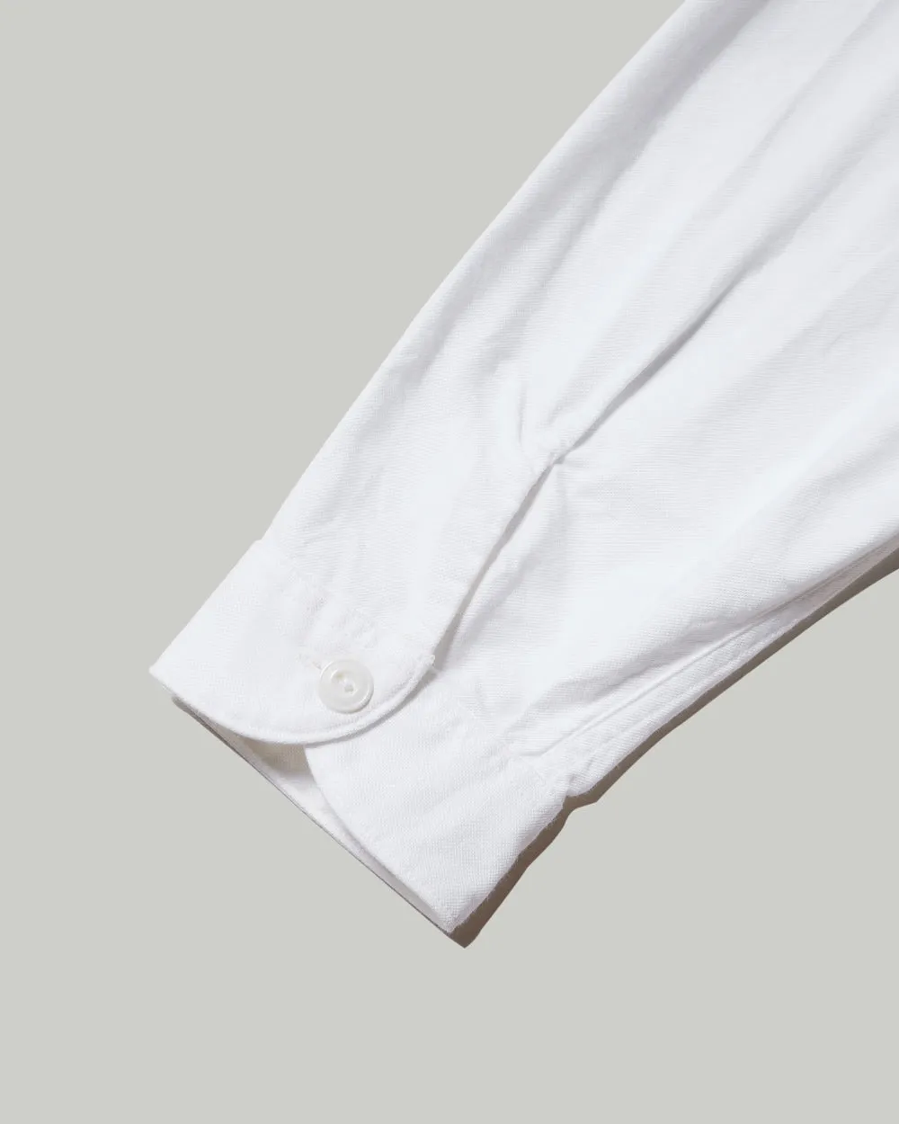 Oxford Band Collar Shirt Plain - White