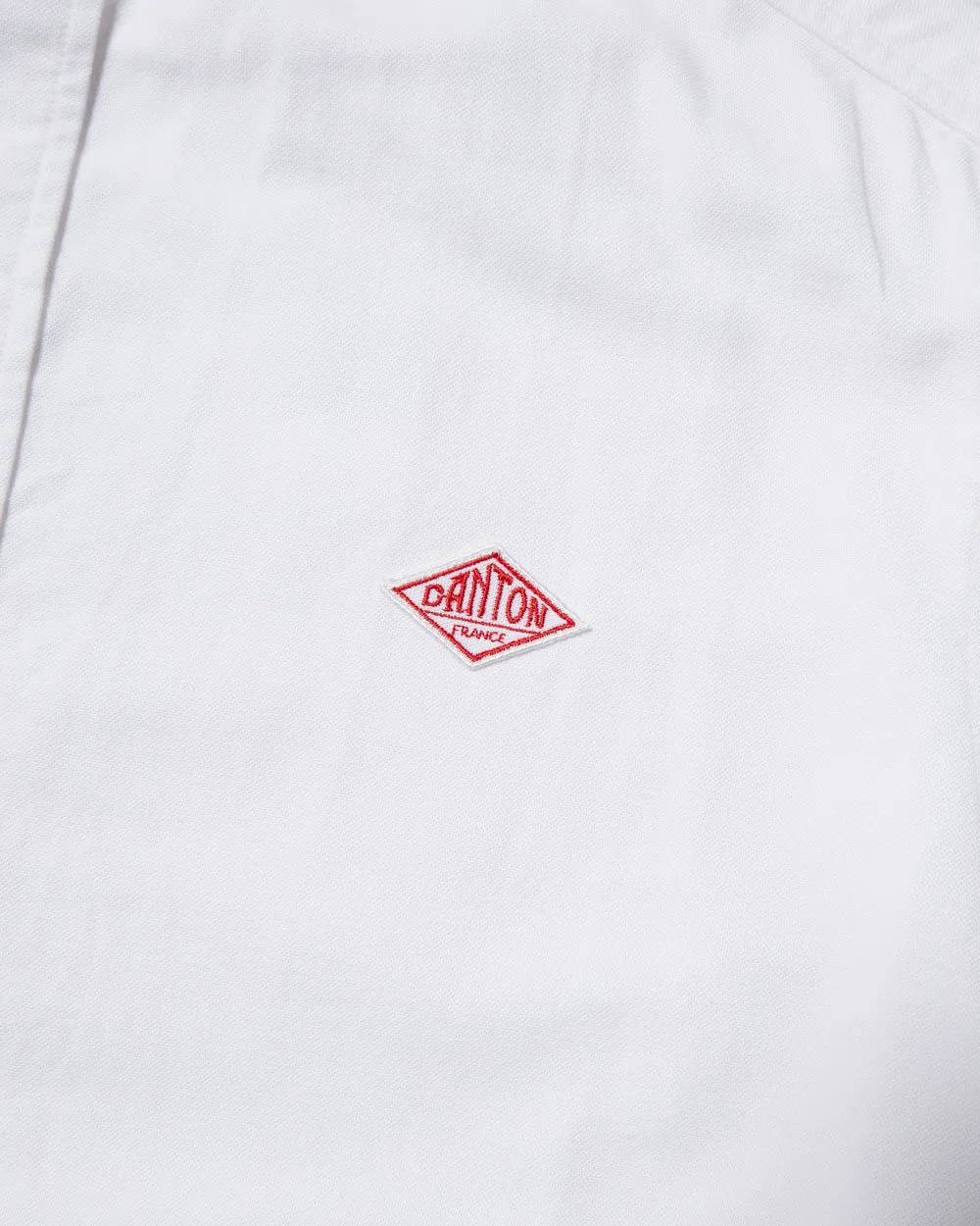 Oxford Band Collar Shirt Plain - White