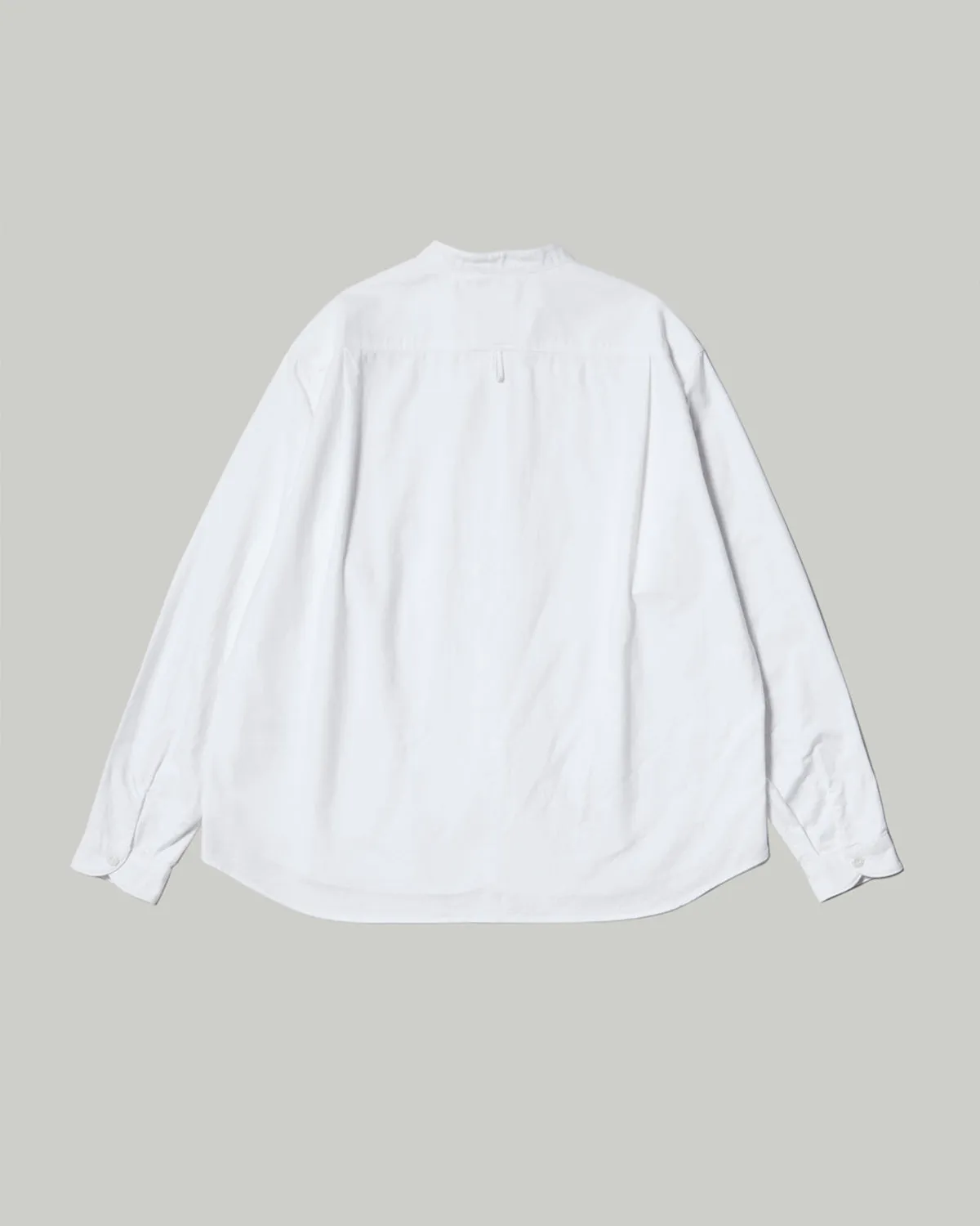 Oxford Band Collar Shirt Plain - White