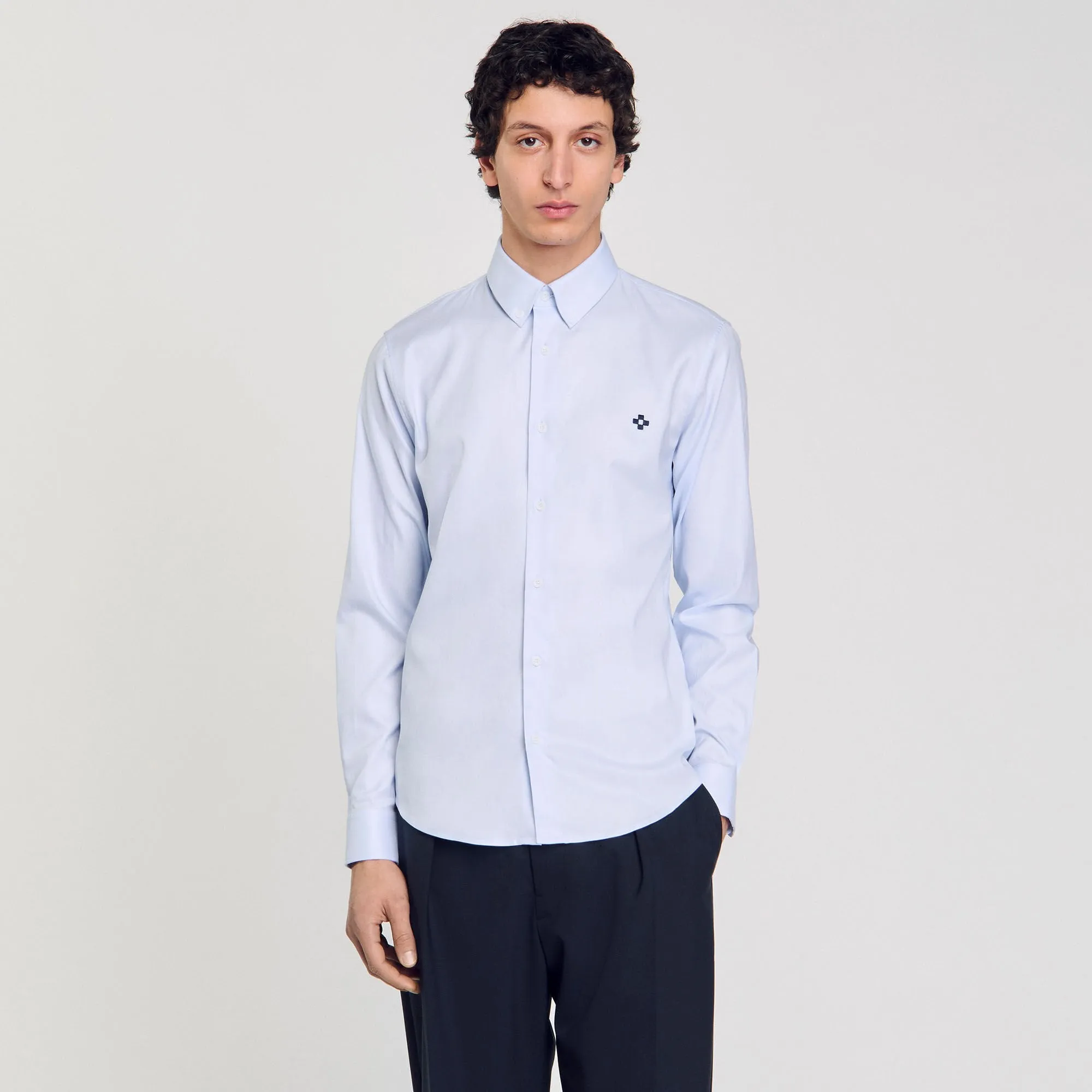 Oxford Cross Shirt Cross Patch Shirt Blue Sky