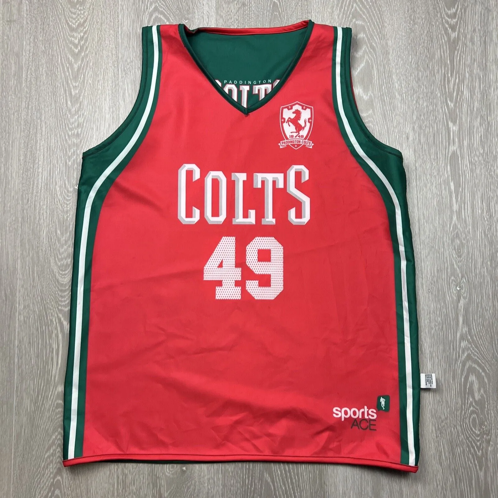 Paddington Colts Sports ClubeMens Reversible Tank Top Singlet Size XL