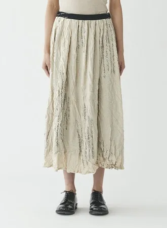 Pas de Calais Love Letter Print Crinkle Skirt