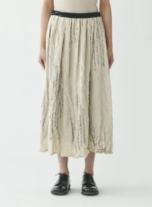 Pas de Calais Love Letter Print Crinkle Skirt