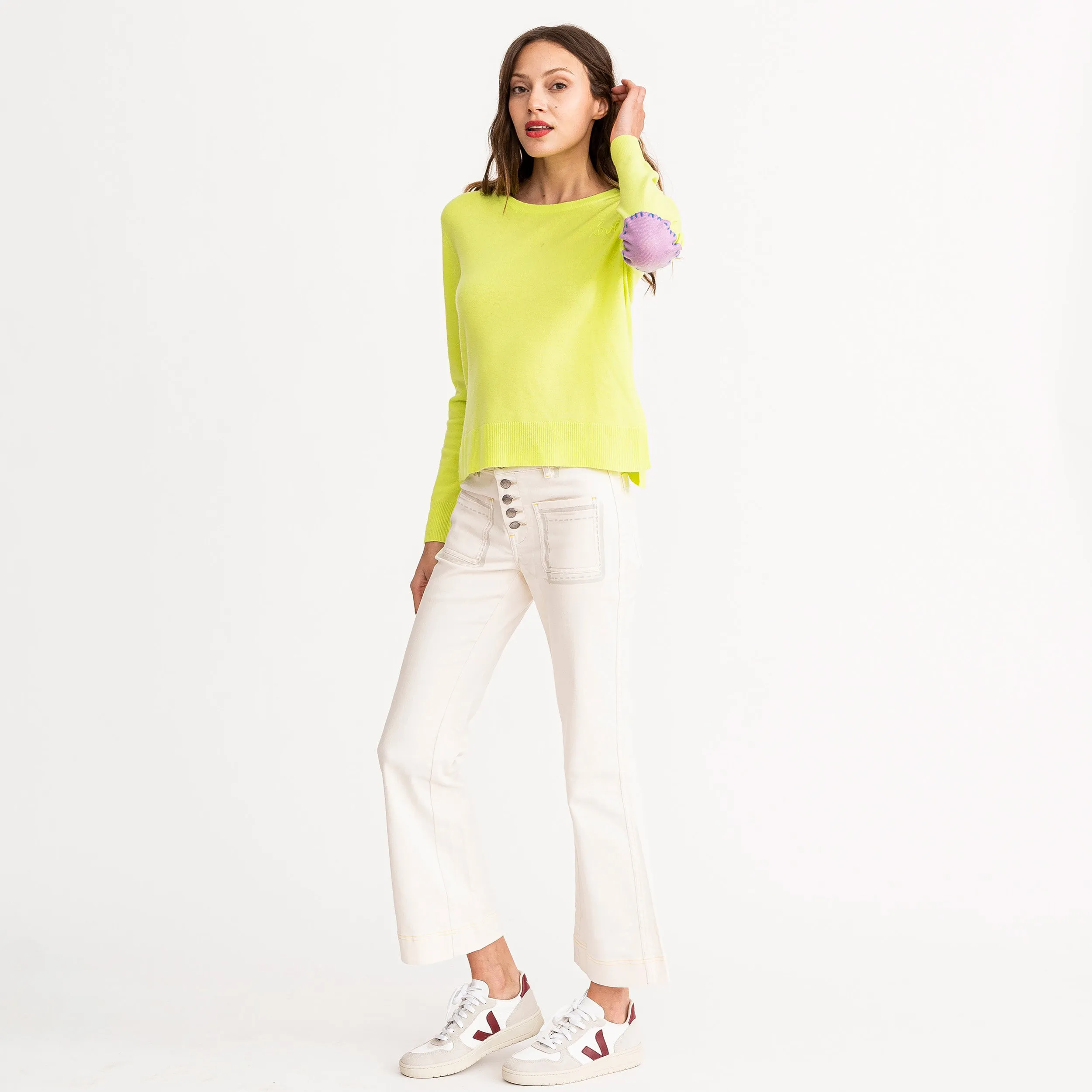 Patchwork Pullover Neon