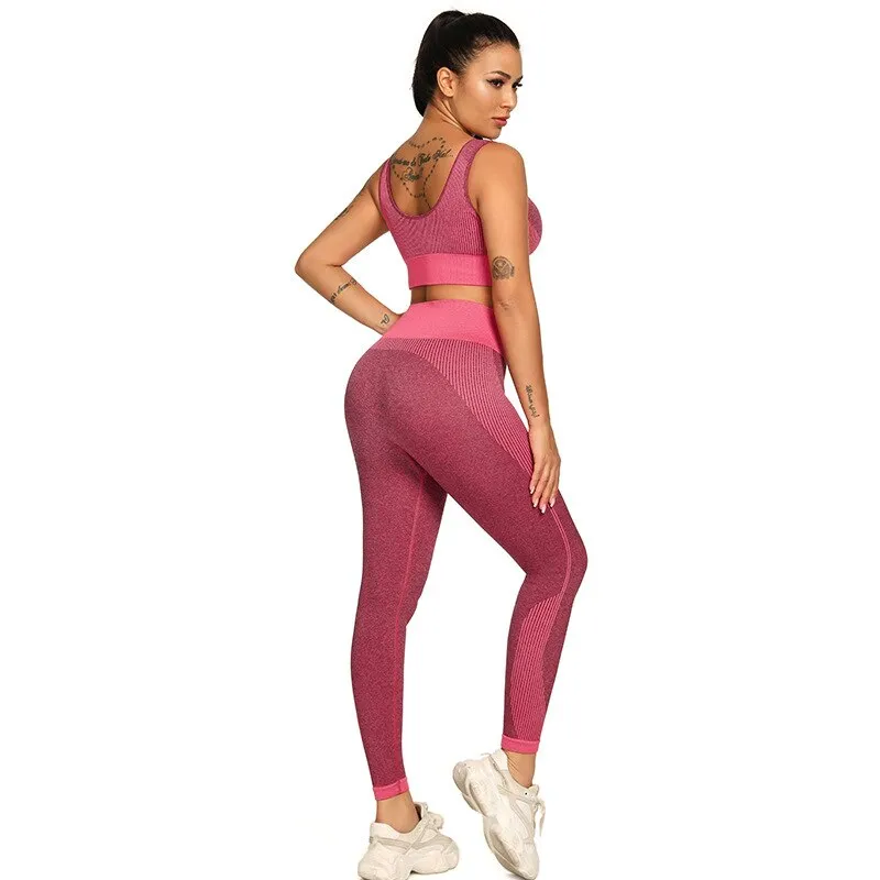 Patchwork Seamless Yoga Tank Build In Bra Sportswear Push Up Padded Fitness Bra Gym Running Yoga Sports Crop Tops