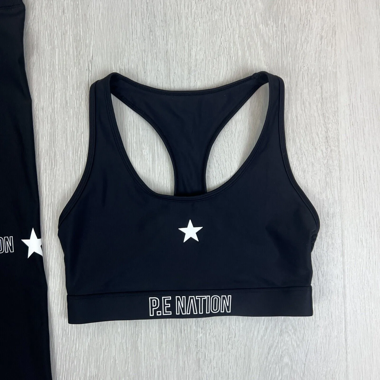 P.E Womens Black Activewear set Size Small approx