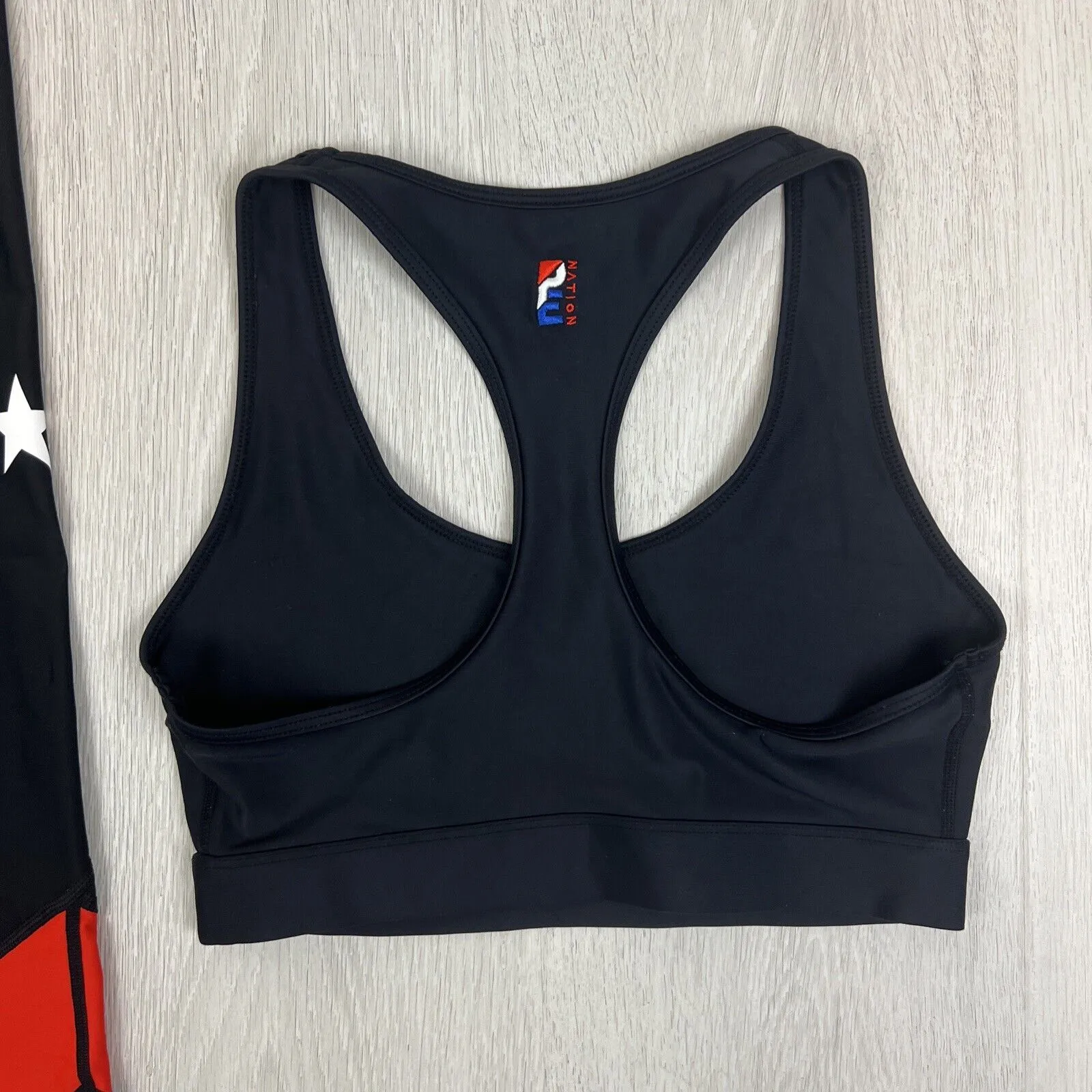 P.E Womens Black Activewear set Size Small approx