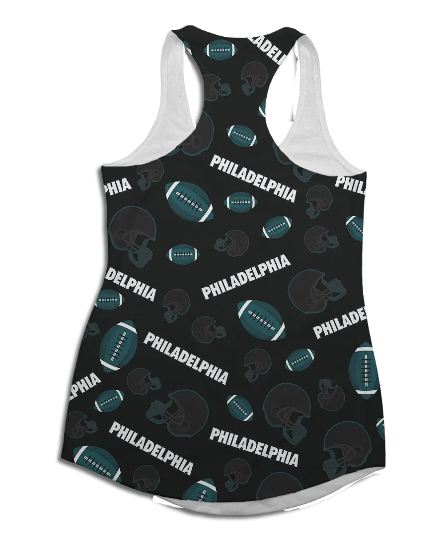Philadelphia Football Flowy Racerback Tank Top