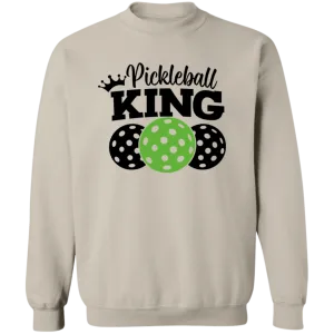Pickleball King Crewneck Pullover Sweatshirt