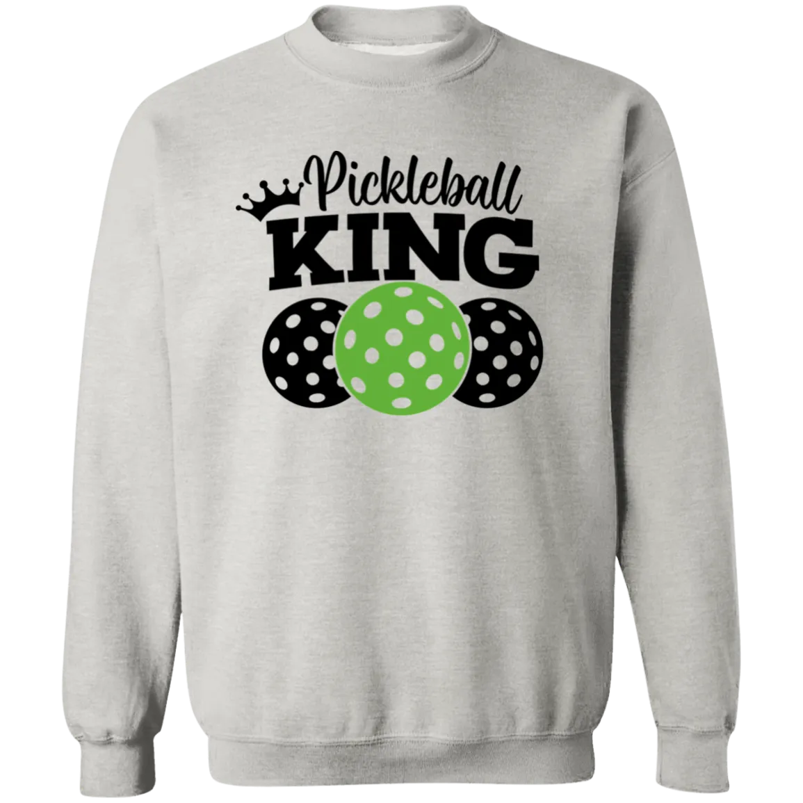 Pickleball King Crewneck Pullover Sweatshirt