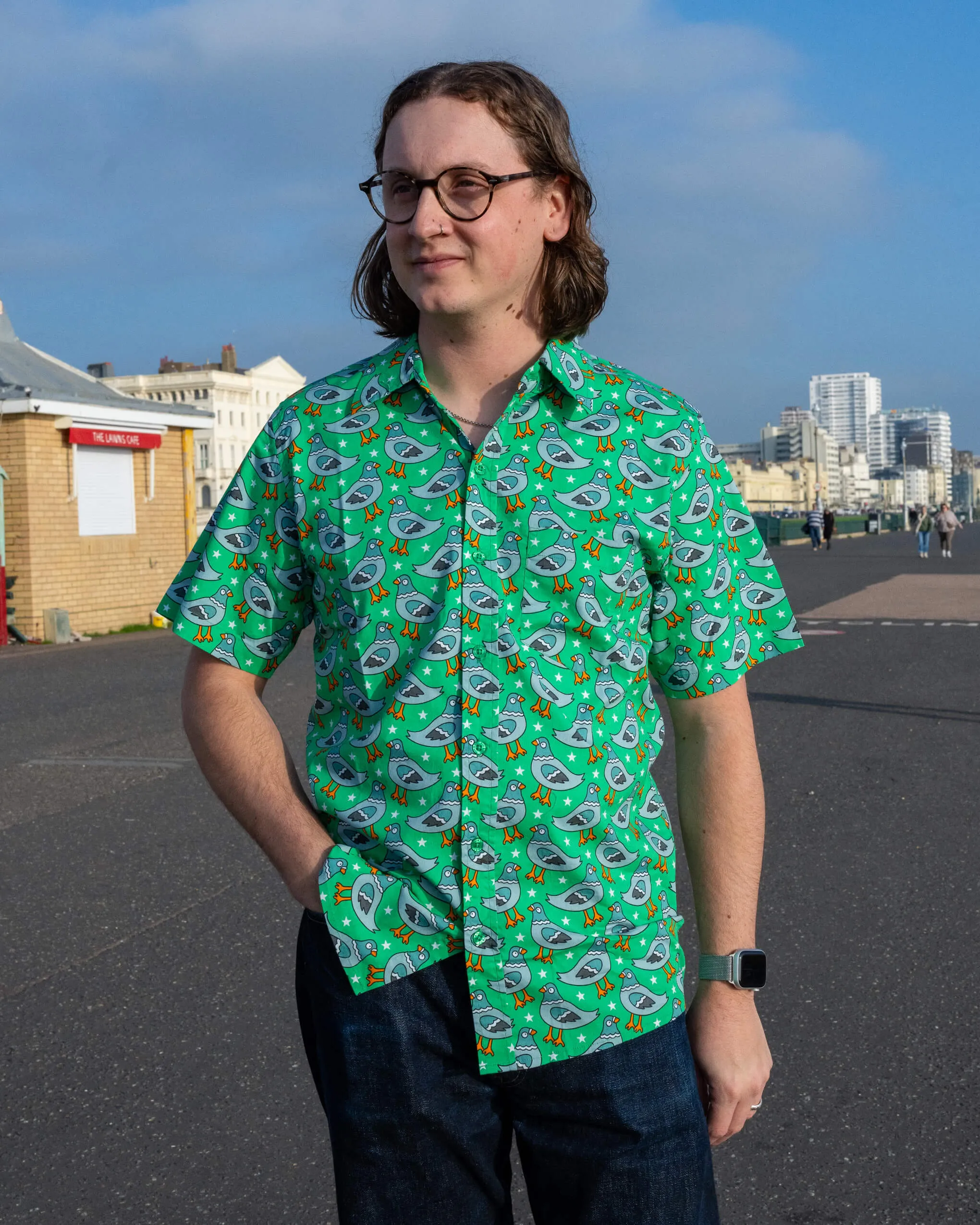 Pigeon Stars Short Sleeve Shirt