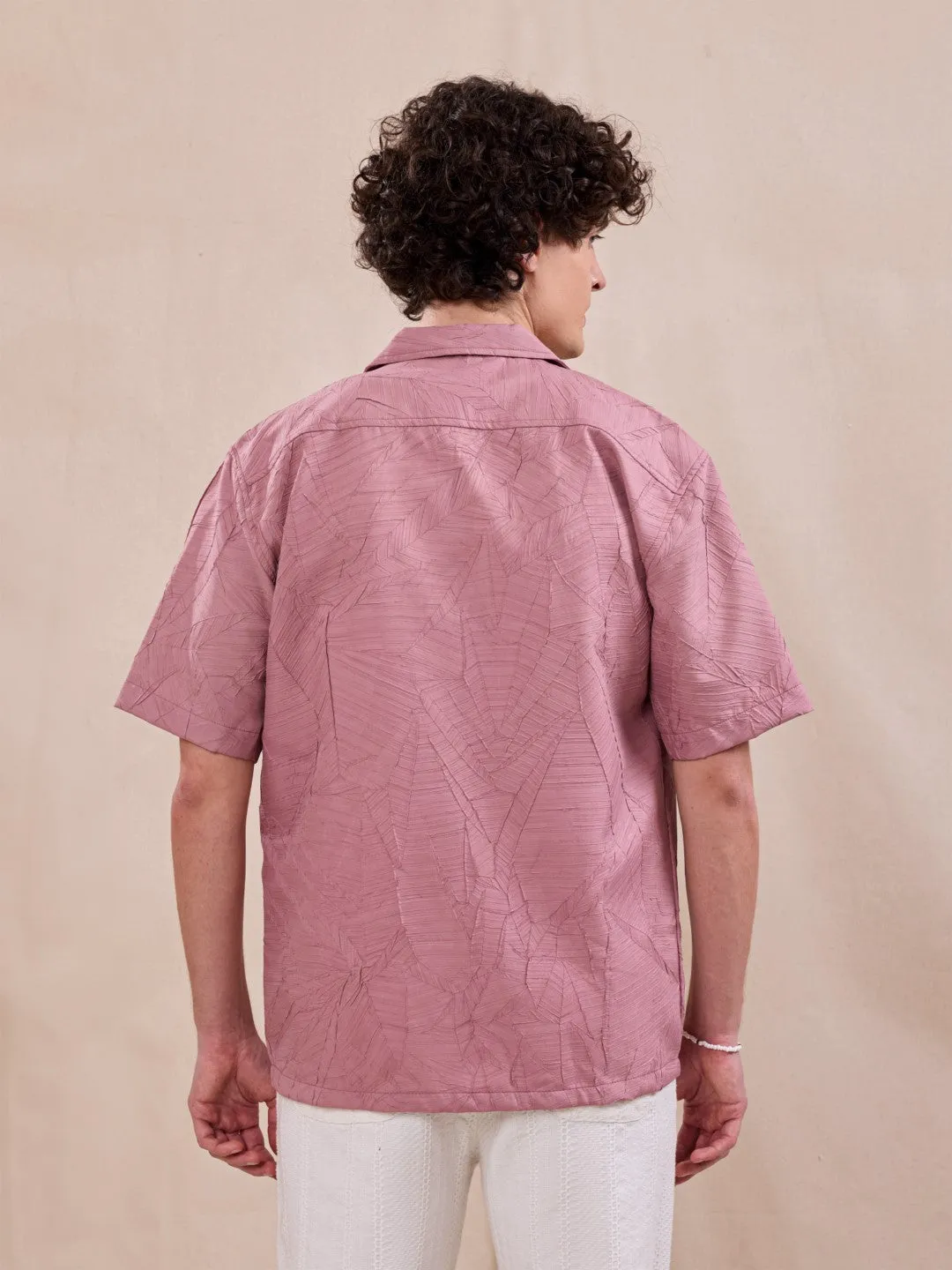 Pink Plain Resort Shirt