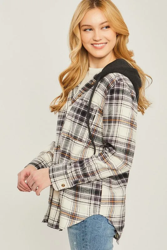 Plaid Flannel With Hood
