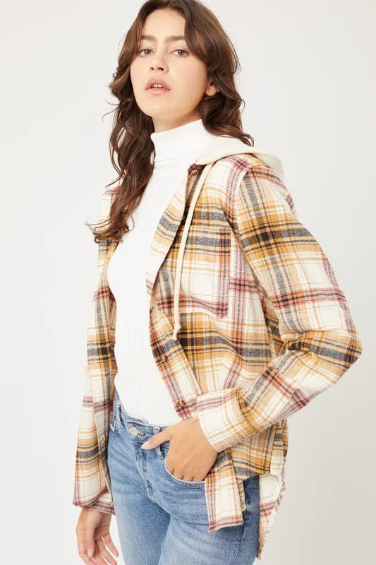 Plaid Flannel With Hood