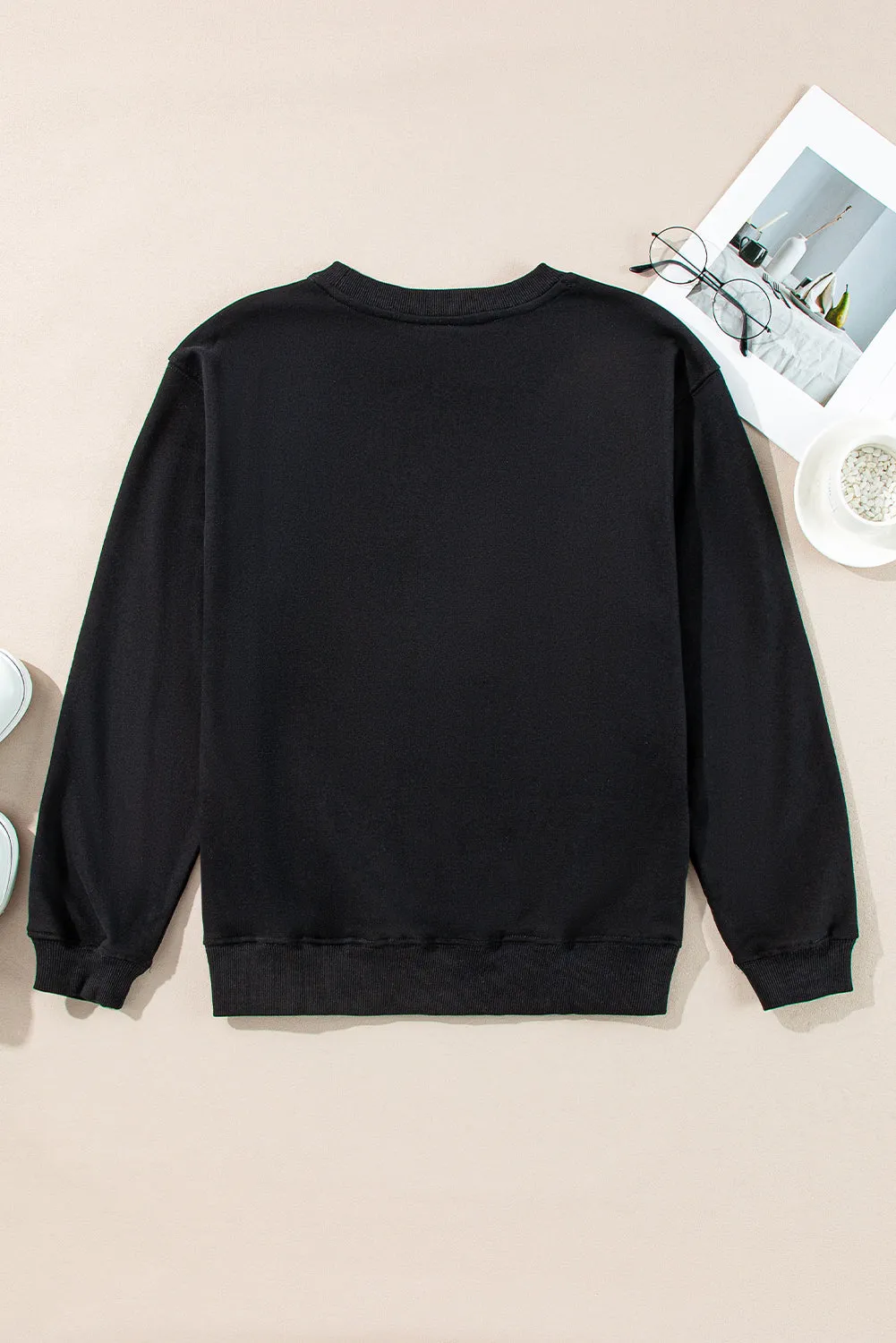 Plain Crewneck Pullover Sweatshirt