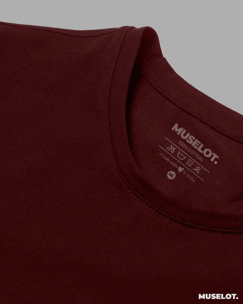 Plain maroon t shirt for women