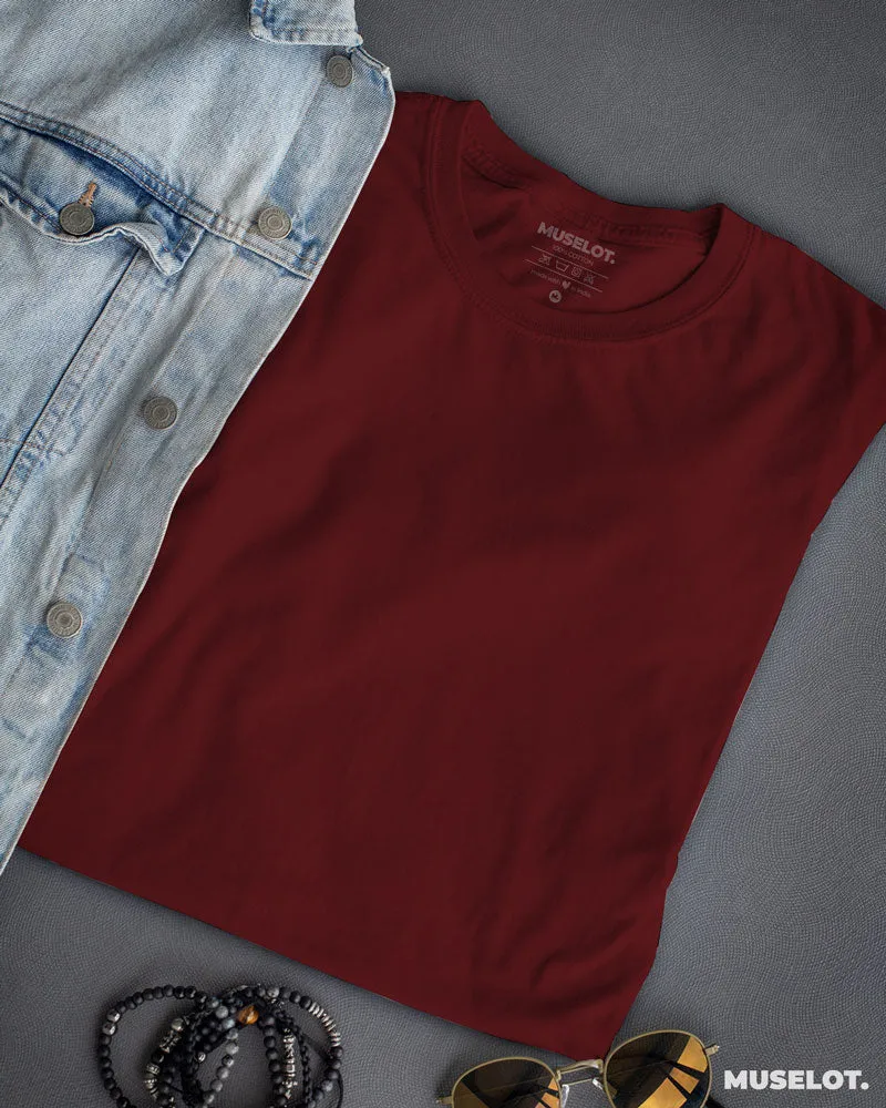 Plain maroon t shirt for women