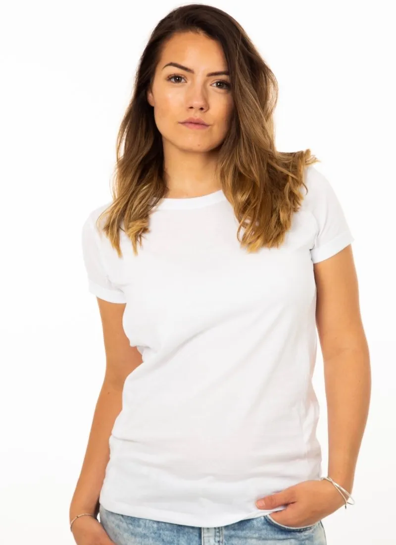 PLAIN WHITE Breastfeeding T-Shirt with Zips (Organic Cotton)