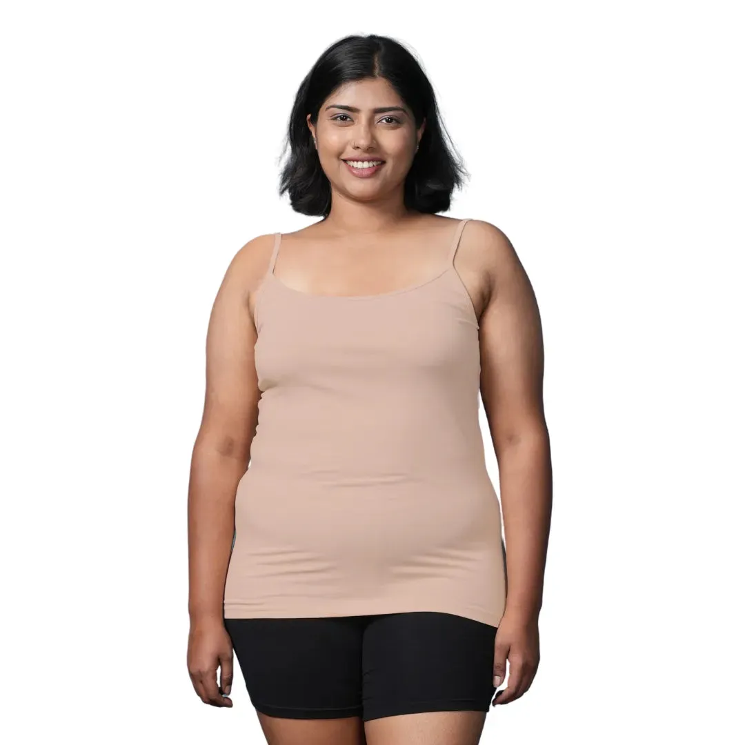 Plus Size Camisole | Soft Adjustable Shoulder Elastic | Offers Full Coverage