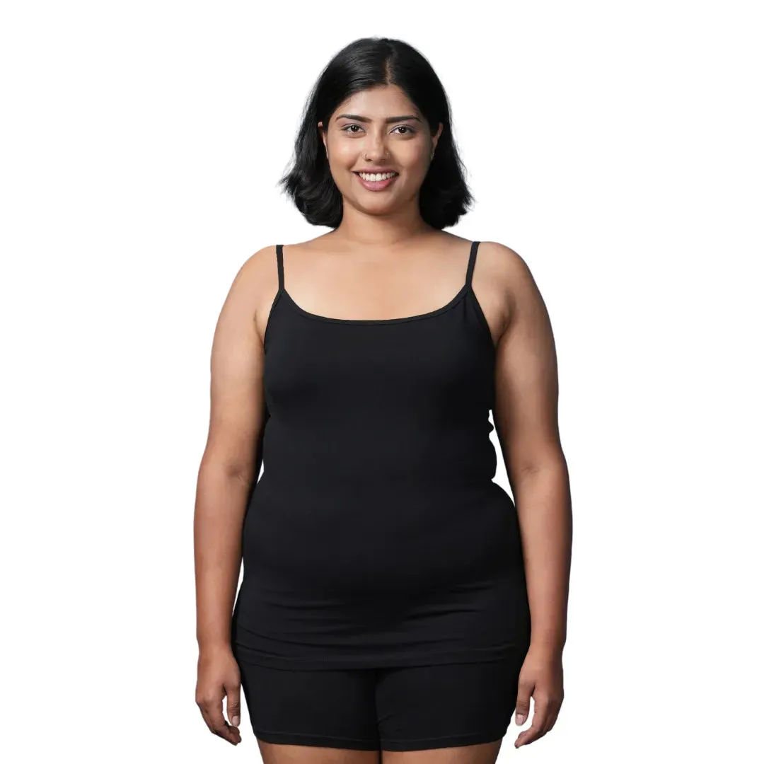 Plus Size Camisole | Soft Adjustable Shoulder Elastic | Offers Full Coverage