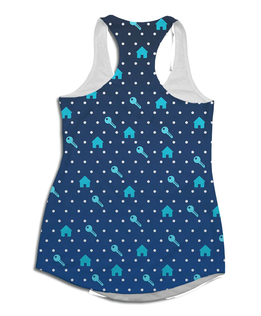 Polka Print Real Estate Racerback Tank Top