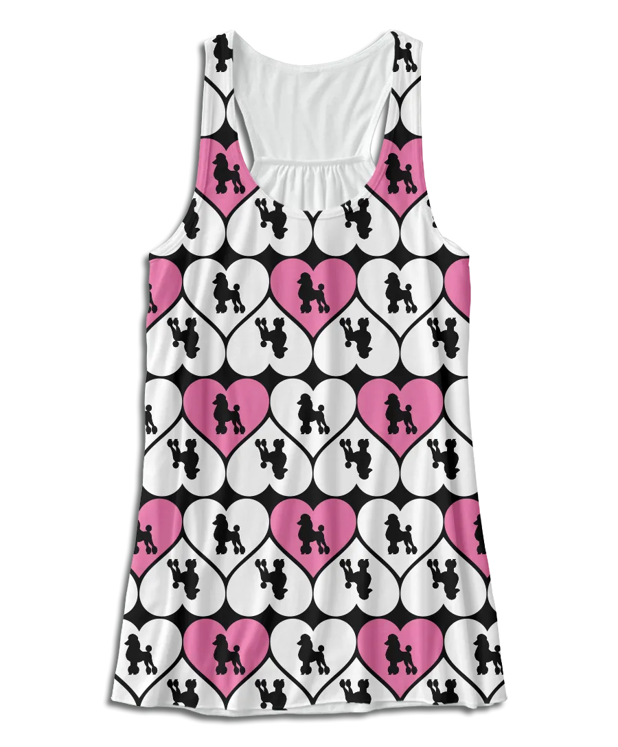 Poodle Heart Racerback Tank Top