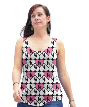 Poodle Heart Racerback Tank Top