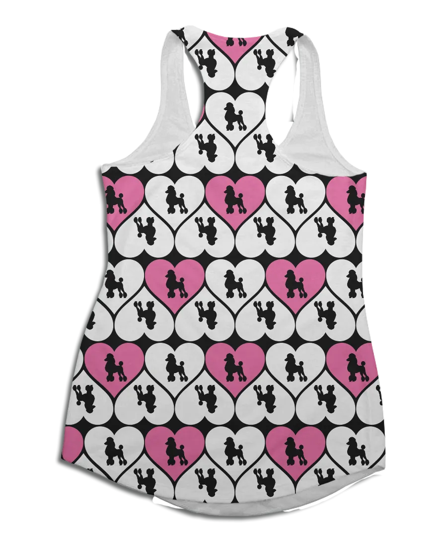 Poodle Heart Racerback Tank Top