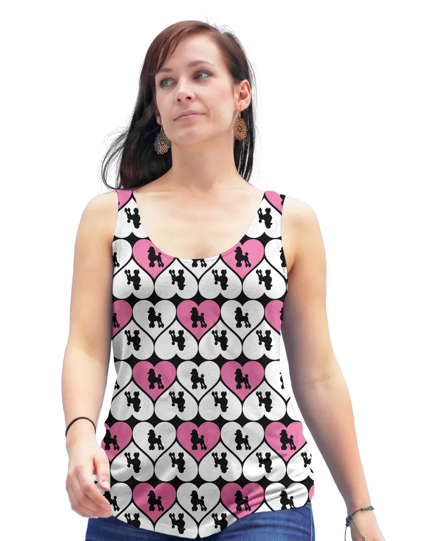 Poodle Heart Racerback Tank Top