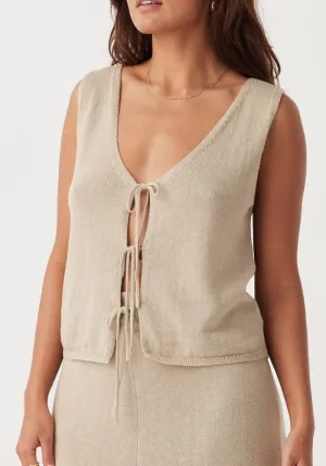 Poppy Vest - Taupe