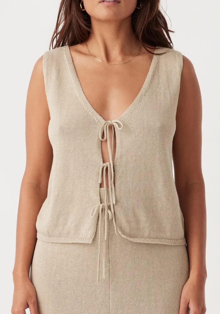 Poppy Vest - Taupe